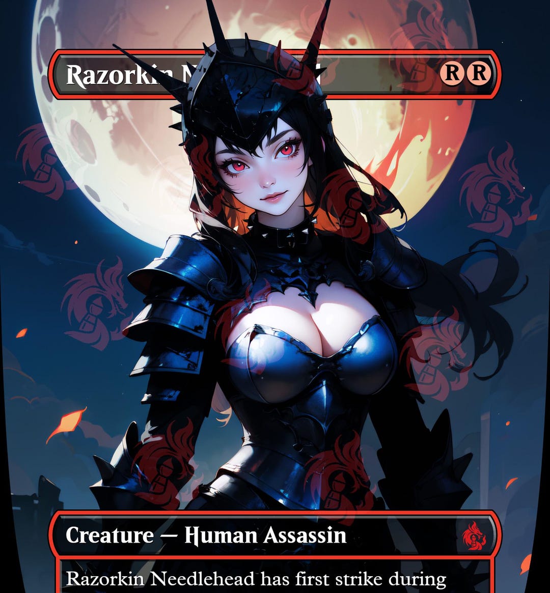 Razor Kin Neelehead Razorkin Needlehead - PROXY Anime Waifu Ver D - Etsy