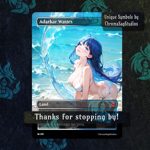 Adarkar Wastes Pain Lands Custom PROXY Anime Waifu Ver A