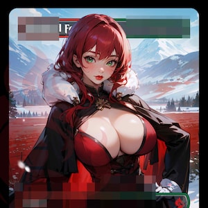 Wooded Foothills - Fetch Land   PROXY Anime Waifu Ver A