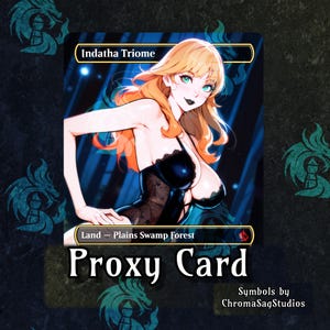 Indatha Triome -   PROXY Anime Waifu Ver A Triome Land Card