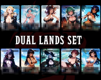 Dual Land Set (10 cards)   PROXY Anime Waifu Ver A