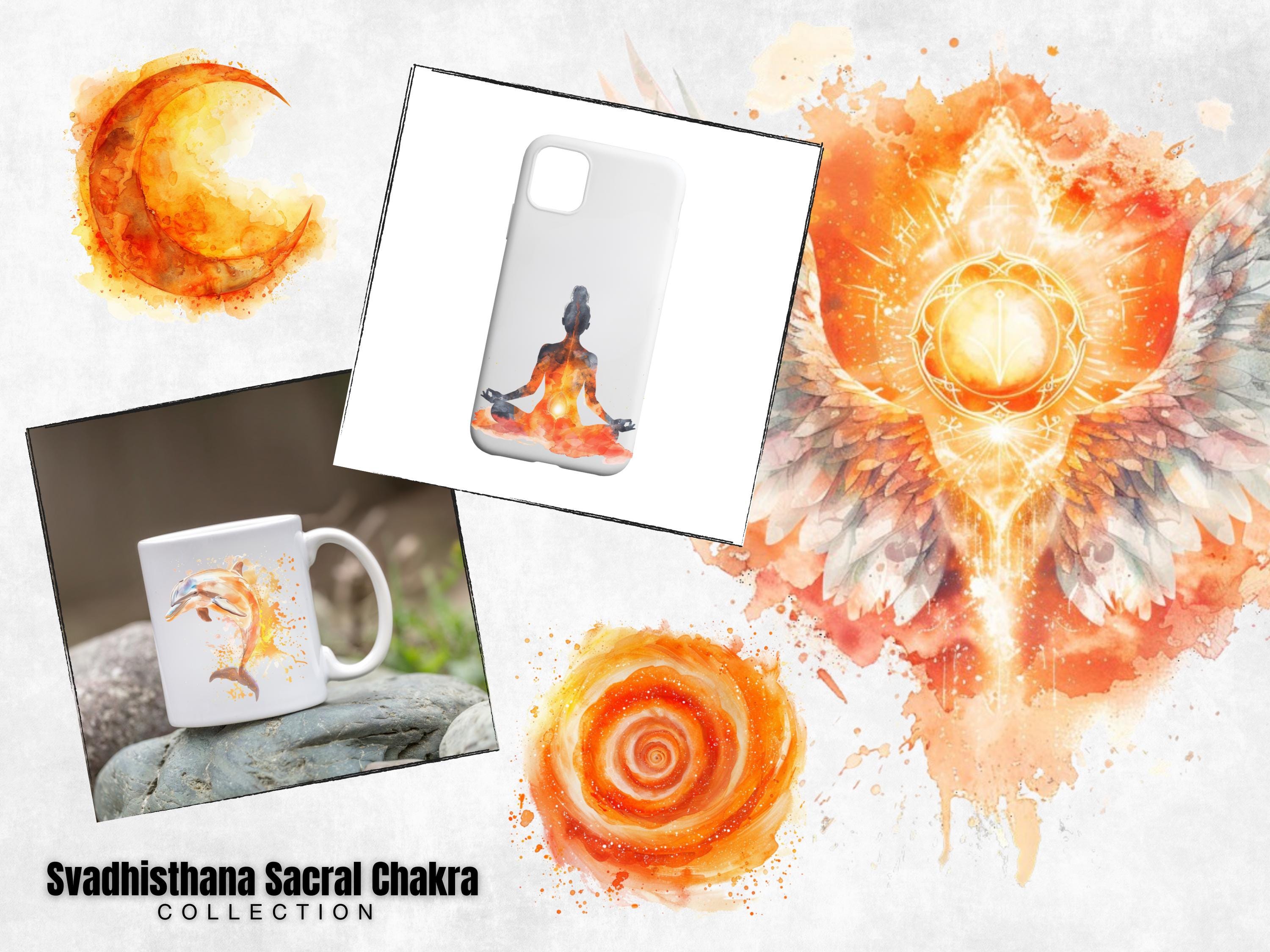 Sacral Chakra Clipart Bundle Watercolor Svadhisthana Png Energy Healing ...
