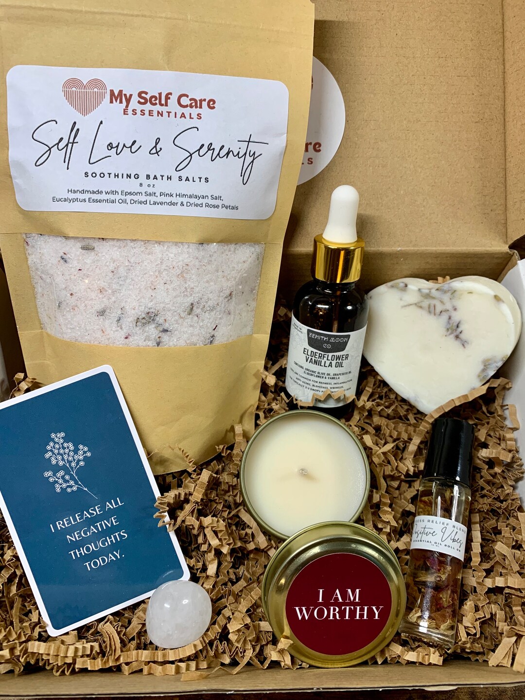 Self Love & Serenity Gift Box Spa Box Self Care Package Relaxation Gift ...