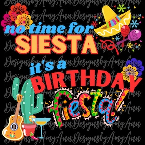 Birthday Fiesta Digital Download PNG SVG