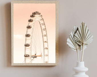 London Travel Prints, London Printable, London Eye, Digital Prints, Wall Art