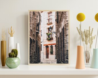 Toledo Spain Watercolor Printable Poster, Spain Travel Poster, Toledo Print, Toledo Wall Art, Digital Prints, Water Color Prints
