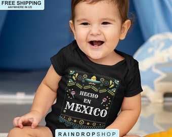 Hecho en Mexico Baby Bodysuit, Baby Girl Bodysuit, Baby Clothes, Baby Shower Gifts, Infant Boy Outfit