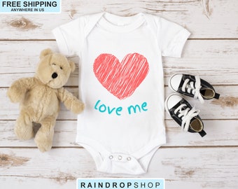 Love Me Baby Bodysuit, Cute Baby Clothes, Baby Shower Gift, Baby Boy, Baby Girl, First Mother's Day