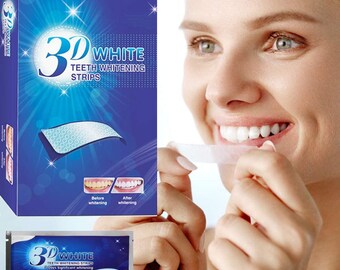 3D Professional Teeth Whitening Strips Kit 14 Streifen UK Safe NON Peroxidweiß-Kit (7 Anwendungen) schnelle Ergebnisse DIY