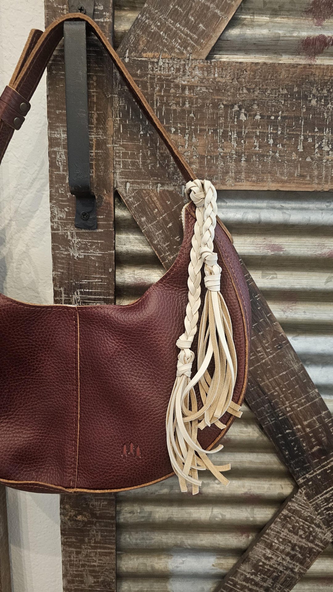 Addison Leather Tassel & Stud Handbag main image 0