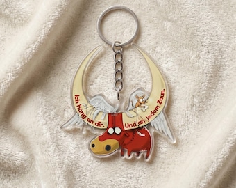 Hornelia Acrylic Guardian Angel Gift Keychain, I'm attached to you. And to every fence. Guardian angel for the car, rearview mirror pendant