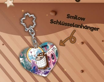 Smilow | Cow Keychain, Cow-Shaped Keyring, Kawaii Cow, 1 Miss You 2 Collectibles, Cow Figurine, Cow, Gift Idea