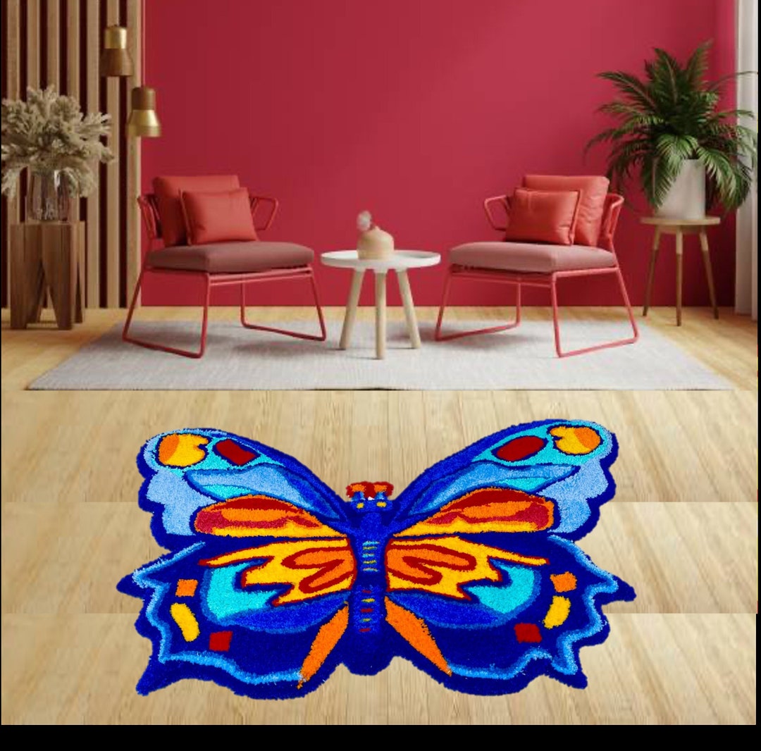 Butterfly Native Rug Huge Butterfly Custom Rug - Etsy
