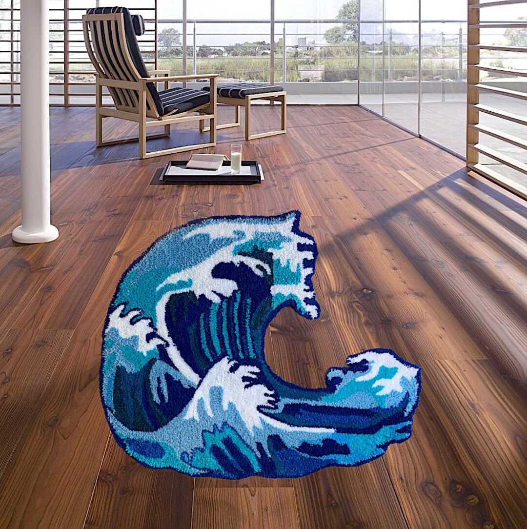 Ocean Wave Custom Rug - Etsy