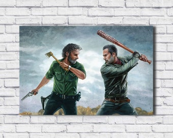 Rick vs Negan Prints - The Walking Dead Collection