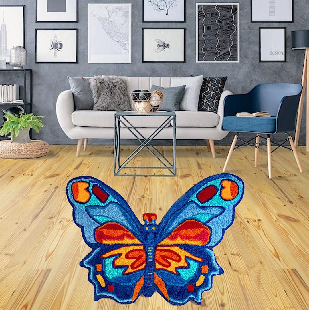 Butterfly Custom Rug - Etsy