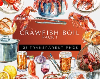 Crawfish Boil Clipart | Seafood PNG | Crayfish png | Lets Get Cray png | Louisiana | Clip Art | Summer png | Printable Clipart | Cajun png