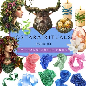 Ostara, Pâques, rituels et cérémonies, Livre des ombres, grimoire numérique, clipart Sabbat imprimable, celtique, wicca wicca, paganisme, païen