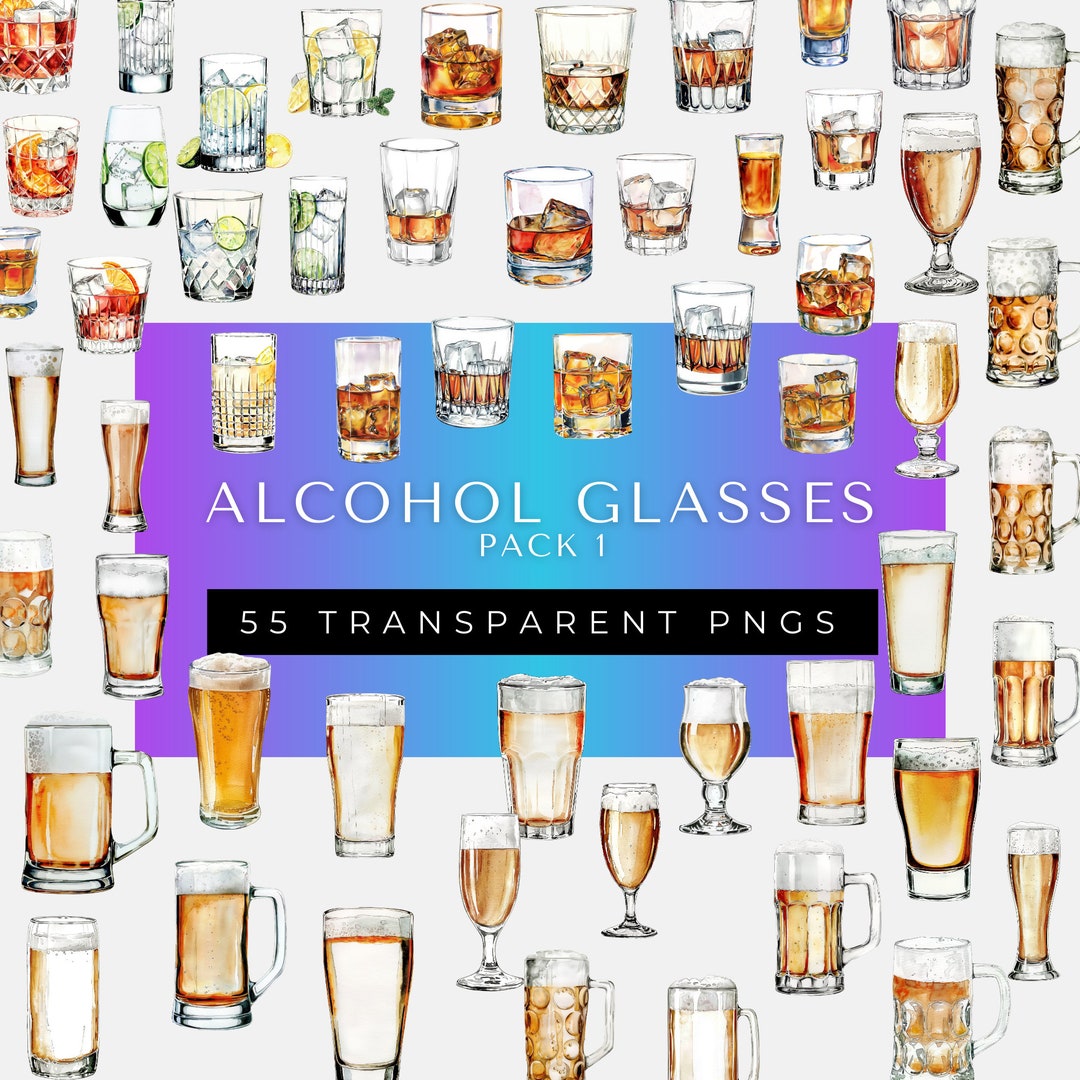 Alcohol Drinks Clipart, Alcoholic Png Cocktail Illustration, Beverage ...