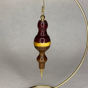 Hand turned walnut Christmas tree ornament