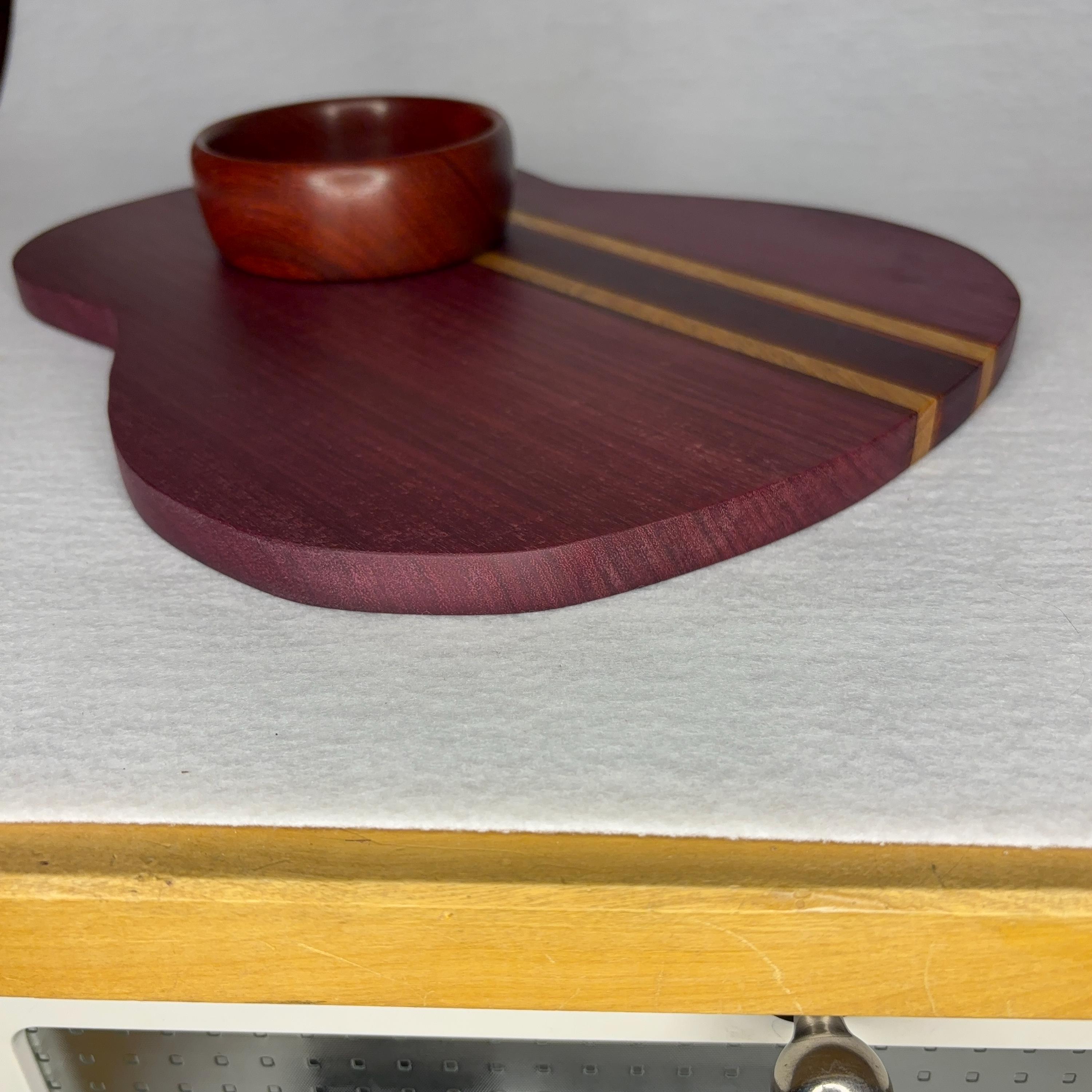 Elegant Charcuterie Board With Inset Removable Bowl. - Etsy