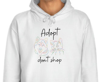 Adopt don't shop Unisex College Hoodie