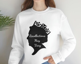Queen Elizabeth Quote "Recollections may vary" Unisex Heavy Blend Crewneck Sweatshirt