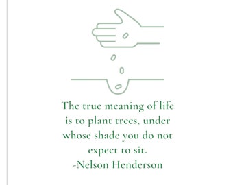 The true meaning of life is to plant trees, under whose shade you do not expect to sit. Transparent Outdoor Stickers, Square, 1pc