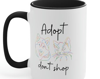 Adopt don't Shop Accent Mug