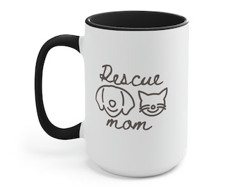 Rescue Mom Accent Mug