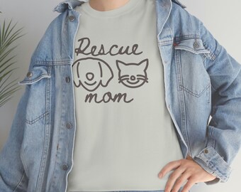 Rescue Mom Unisex Heavy Cotton Tee