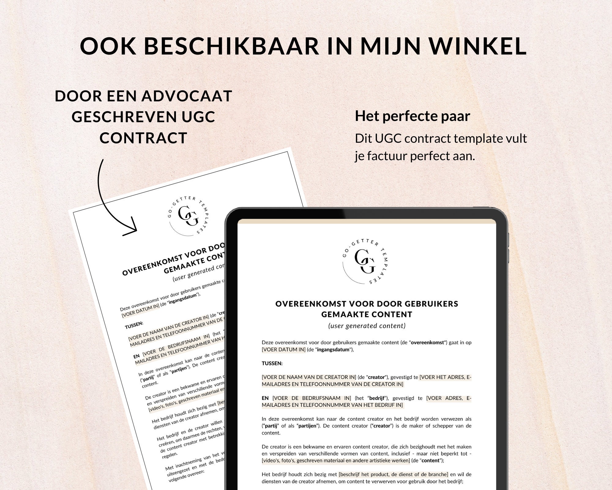 Factuur Template Canva Dutch Invoice Template for Creators Creatives