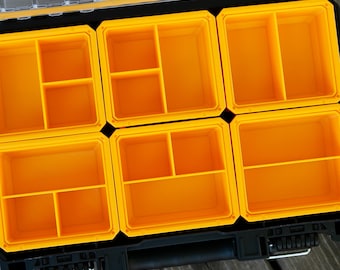 Małe pojemniki do organizera na drobne części DeWalt ToughSystem 2.0 (DWST08020, DWST08040)