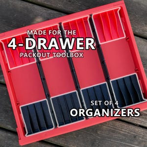 Organizers (Set of 4) for Milwaukee PACKOUT 4-Drawer Tool Box (48-22-8444)