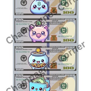 Bauen Sie eine Bank Prop Geld (Aufbau-Geld-Challenge von Income Babes)- 1, 5, 10, 20, 50, 100 Rechnungen