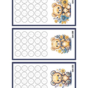 Mini Savings Challenge-Blue Bear Digital Download