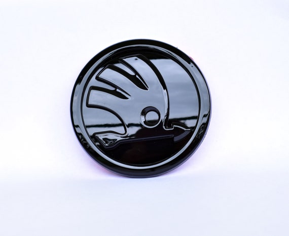 Black Emblem Badge 89 Mm for the Bonnet, Trunk for Skoda Rapid, Superb,  Octavia 