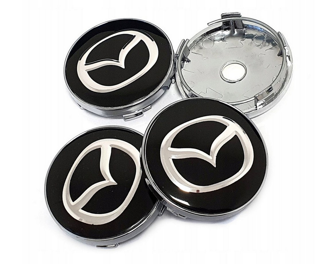 4x Wheel Center Caps Mazda 60 Mm, Radkappen, Middenkappen, Capuchons