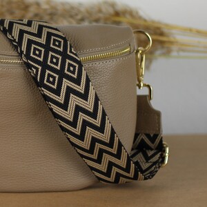 Taupe Gold Leder Taschengurt, Gurt für Taschen mit Gold Hardware, Breiter Schultergurt, Kamera Taschengurte