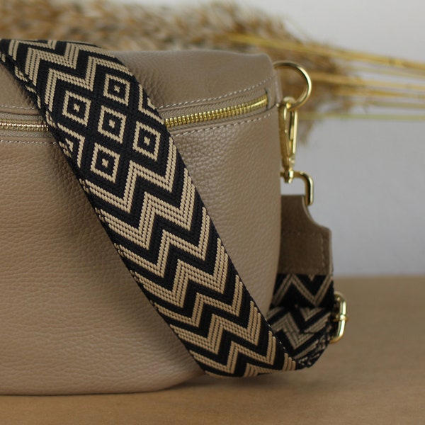 Taupe Gold Leather Bag Strap , Strap for Bags with Gold Hardware, Wide Strap Shoulder Strap, camera bag straps