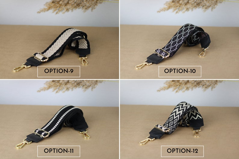 Black Leather Bag Strap for Women Strap for Bags With GOLD Etsy