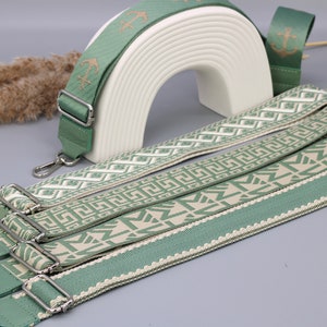 Mint Grüner Leder Taschengurt für Frauen , Taschengurt mit goldfarbener Metallteile, Schultergurt, Schultergurt, Kameragurt