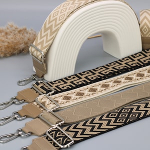 Dunkel-Taupe Leder Taschengurt für Frauen , Taschengurt mit Silber Hardware, Schultergurt , Kameragurt Schultergurt, silber, Schultergurt