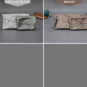 Portefeuille pour femmes en cuir, poche minimale faite à la main pour les femmes, portefeuille souple personnalisé, cadeau de Noël image 7