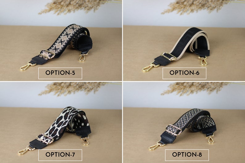 Black Leather Bag Strap for Women Strap for Bags With GOLD Etsy