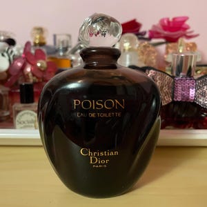 Very Rare 1989 Original Formula Vintage Dior Poison Eau de Toilette 100ml Splash Bottle 95% full