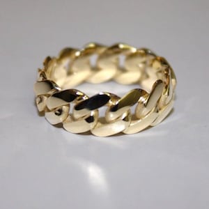 Gold Cuban Ring 10k-14k
