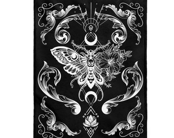 Life and Death Moth blanklet