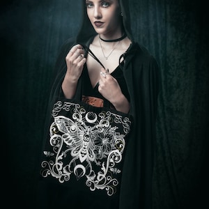 Death moth, Death moth bag, Goth Bag, bag, Purse, Goth Aesthetic, Gothic Aesthetic, Gifts for her, Unisex, Tote Bags, Bags tote, Gothic