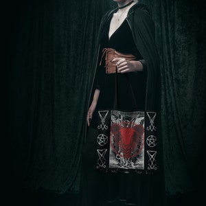 Goth Bag, Baphomet, Purse, Goth Aesthetic, Gothic Aesthetic, Gifts for her, Unisex, Tote Bags, Bags tote, Satan, Satanic Tote, Baphomet bag